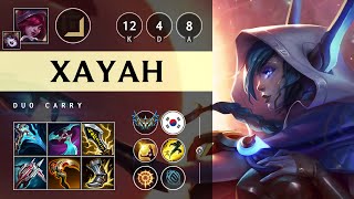 Xayah ADC vs Ezreal Quadra Kill Dominating  KR Challenger Patch 1416 [upl. by Nedah]