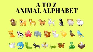 A to Z Animal Alphabet Phonics Learn Alphabets with Zoo Animals name l PDF👇 [upl. by Akirre]