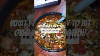 What I eat in a day to hitover 120g of protein HighProtein HealthyEating FitnessFood fyp [upl. by Eada]