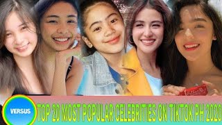 TOP 20 MOST POPULAR CELEBRITIES ON TIKTOK PHILIPPINES 2020 [upl. by Skilken699]