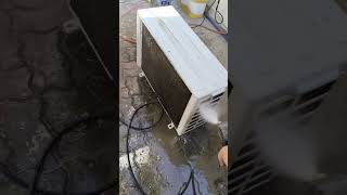 Ac water cleaning outdoor unit video chiller trending [upl. by Niko]