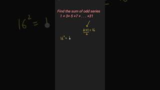 Sum of odd series  Sum of first n odd numbers tricks mathsreels mathstricks maths [upl. by Olivia]