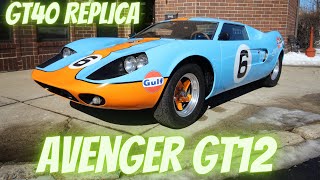 1970 Fiberfab Avenger GT12  GT40 Replica  1 Owner  SOLD [upl. by Hgieliak]