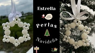 Estrella Perlas  Navidad  manualidades  diy [upl. by Nenad122]