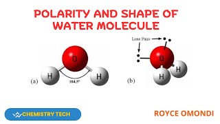 POLARITY AND SHAPE OF WATER MOLECULE scienceeducation organicchemistry studychemistry [upl. by Genevra909]