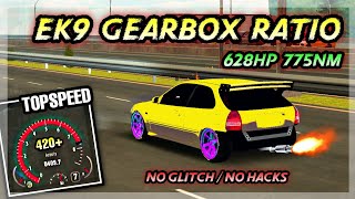 HONDA CIVIC EK9 GEARBOX RATIO 628HP TopSpeed 420KMh  Car Parking Multiplayer [upl. by Alexandra]