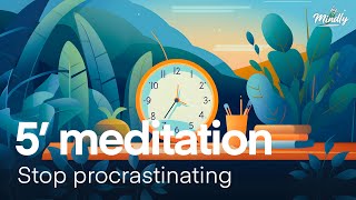 Break free from procrastination  Short 5minute guided meditation [upl. by Adnirod]