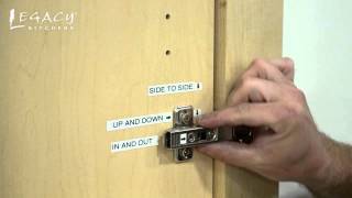 Cabinet Door Hinge Adjustment Introduction [upl. by Sean402]