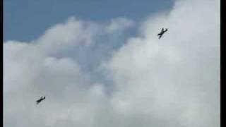 ME109 AND SPITFIRE MK IX MAKING VERY LOW FLY BYS [upl. by Jordan227]