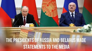 The Presidents of Russia and Belarus made statements to the media [upl. by Pansy527]