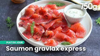 Un gravlax de saumon à la betterave prêt en 1h avec des blinis maison  750g [upl. by Eidahs]