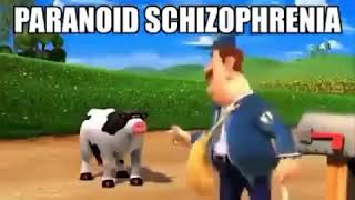 PARANOID SCHIZOPHRENIA Barnyard cow mailman meme [upl. by Ardena]