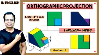 Orthographic ProjectionProblem 1 [upl. by Risa]