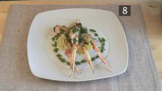 How To Cook Grilled Langoustines With Mashed Potato And Parsley Sauce [upl. by Myna]