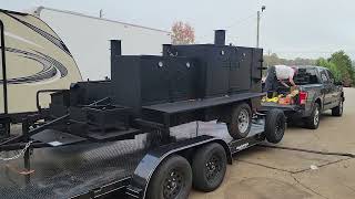 Bbq Smoker Hauler lower 48 states Pitmaster Custom Bbq Smoker Trailer for sale rentals service [upl. by Eneryt]