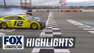 FINAL LAP Ryan Blaney repeats at Talladega wins by a nose amidst crash  NASCAR ON FOX HIGHLIGHTS [upl. by Kiri]