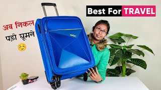 Best Bag For Travelling On Flight  Safari Polyester 65 cms Blue Softsided Checkin Luggage Unboxing [upl. by Biggs]