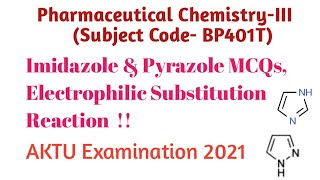 Imidazole amp Pyrazole MCQs Oxamide Tartaric acid [upl. by Htebsle]