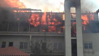 Condo fire in Galveston Maravilla Condos 95th and Seawall [upl. by Fenelia787]