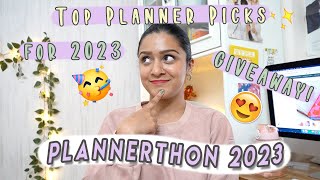 my top 2023 planner picks  Giveaway 😍 Which planner i got 🙈 Plannerthon Ep 6  Meghna Verghese [upl. by Alicea]