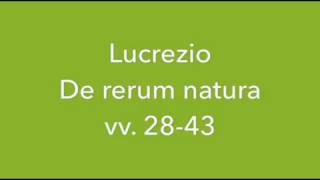 Lucrezio  De rerum natura  vv 2843 [upl. by Yeslehc927]