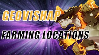 Adult Geovishap All Farming Locations Detailed Guide  Genshin Impact [upl. by Nylidnam73]