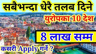 Europe Highest Salary Country 2024  Highest salary Country in nepali  Best salary  working visa [upl. by Rimaj]