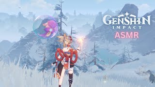 Genshin Impact ASMR ❄️ Wintry exploration in Dragonspine 🏔️ Closeup whispering amp ingame ambience [upl. by Wes]