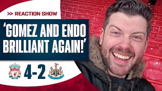 GOMEZ AND ENDO BRILLIANT AGAIN LIVERPOOL 42 NEWCASTLE  MAYCH MATCH REACTION [upl. by Kaile]