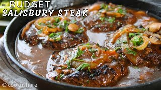 Easy Salisbury STEAK  Budget Home Chef Cooking [upl. by Soren]