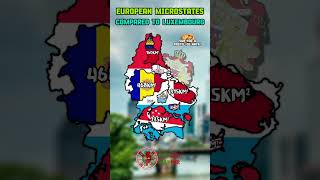 European Microstates Size compared to Luxembourg 🇱🇺 shorts microstate luxembourg usa [upl. by Jariv268]