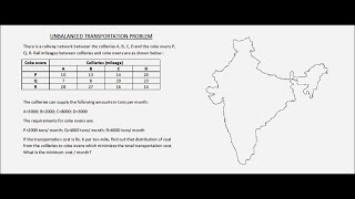 Transportation model  Example 12  Unbalanced transportation problem [upl. by Atirahs]