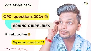 CPC exam 2024 ll Coding guidelines  Questions with answers ll cpc cpcexam aapc medicalcoding [upl. by Nnoved]