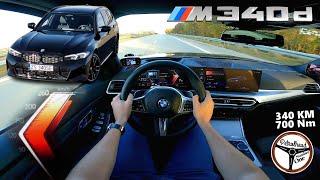 2023 BMW M340d Touring 340 KM  VMAX 0100 100200 kmh Prezentacja i PRÓBA AUTOSTRADOWA [upl. by Ginnie323]