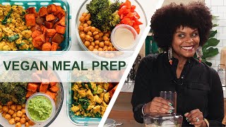 How To Meal Prep 12 Easy Vegan Recipes In 90 Minutes For A Beginner [upl. by Anhaj527]