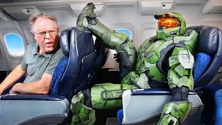 Can I Wear Master Chief’s Armor On An AIRPLANE [upl. by Ykcub]