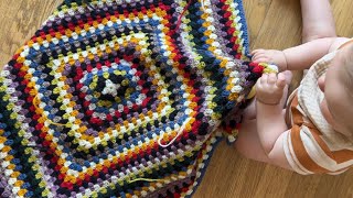 My crochet baby blanket is nearly there  some optimistic wips  Wellloved Knitting Podcast 017 [upl. by Althee]