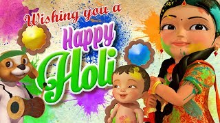 Holi Ka Tyohaar Aaya Hai  Hindi Rhymes for Children  Infobells [upl. by Einahpad]