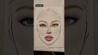 FACE CHART VIDEO facechart croquis maquiagem maquiagembrasil [upl. by Akilak229]