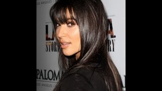 How to Cut Kim Kardashian Bangs [upl. by Etep]