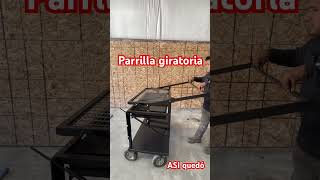 Parrilla giratoria bbq grill asada trailer charcoalgrill bbqgrill asado diy [upl. by Leddy]