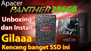 SSD Apacer PANTHER 256GB  Unboxing dan Install Upgrade Windows 10 [upl. by Drofnas]