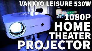 Vankyo Leisure 530W 1080P Projector Cheap  Under 250 Budget Projector for Home Theater Review Demo [upl. by Aknaib]