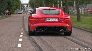 Jaguar FType R Coupe  Brutal Revs amp Backfiring Sound [upl. by Lexy]