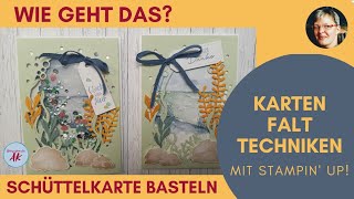 Wie geht das Schüttelkarte basteln  Stampin Up Oceanfront amp Einfach mal abtauchen DIY Anleitung [upl. by Drannel]