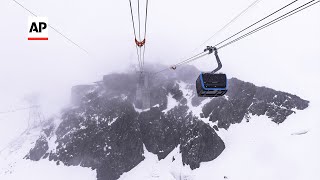 New cable car links Switzerland and Italy [upl. by Aitekram861]