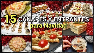 15 APERITIVOS CANAPÉS Y ENTRANTES para NAVIDAD Ricos fáciles y económicos [upl. by Berger173]