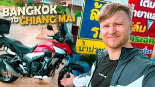 Bangkok to Chiang Mai  700 KM Motorbike Trip  Hotels Thai Food and Surprises on the Road [upl. by Harland]