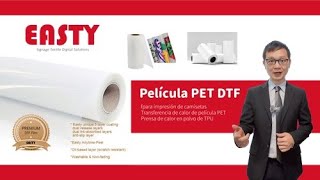 Película DTF PET para impresión de camisetas  transferencia de calor PET  Polvo TPU para DTF Easty [upl. by Cornela197]