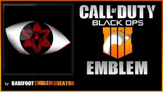 COD BO4 Emblem Tutorial  Sasuke Eternal Sharingan Mangekyo [upl. by Ariet]